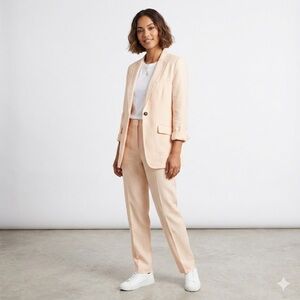 H&M Blush Beige Blazer US 6 | Tencel Lyocell